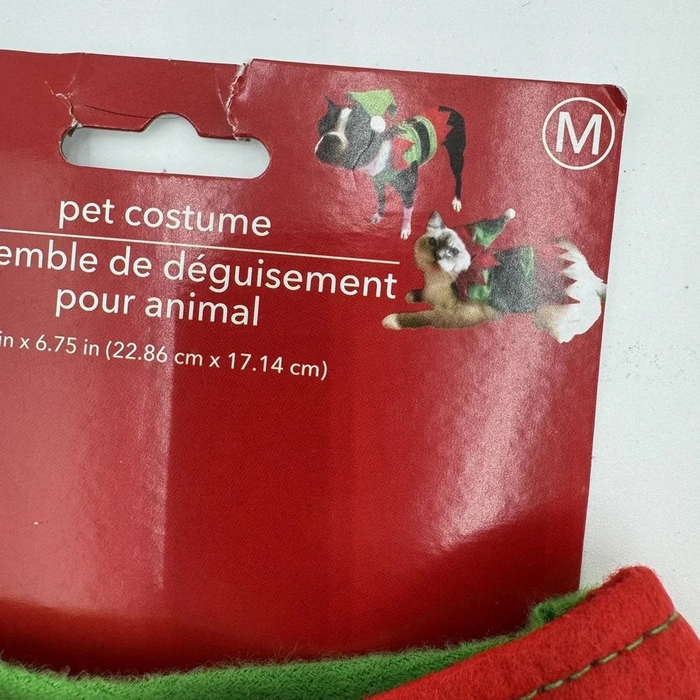 Christmas House Pet Costume Set Santa and Elf Holiday Outfits Medium 2 Pack